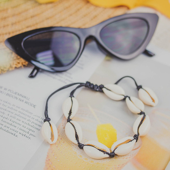 OKULARY PRZECIWSŁONECZNE damskie KOCIE OKO czarne