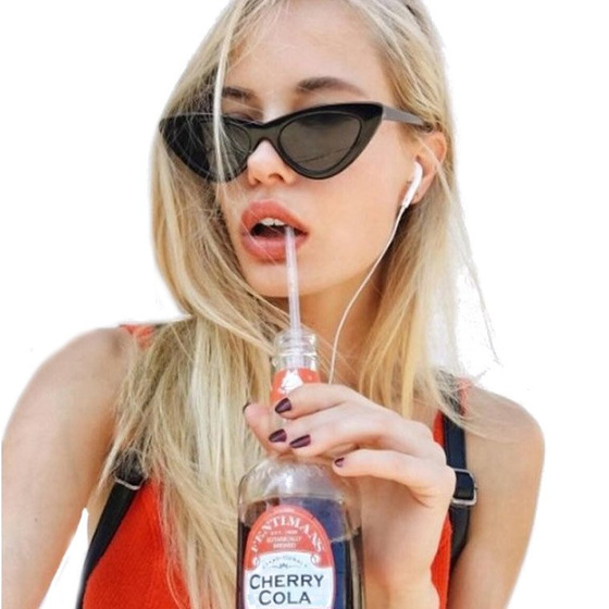 OKULARY PRZECIWSŁONECZNE damskie KOCIE OKO czarne