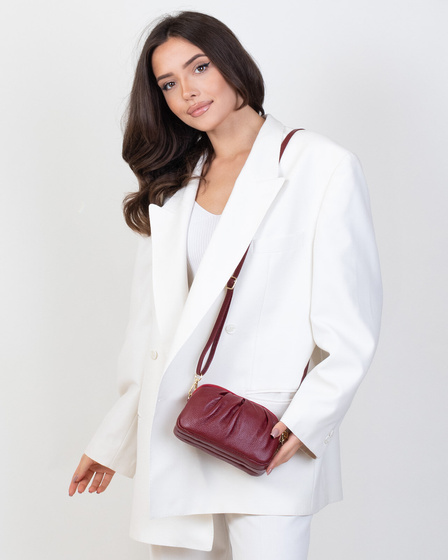 Alessio TOREBKA Damska na ramię CROSSBODY mała SKÓRA NATURALNA