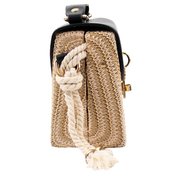 TOREBKA SŁOMIANA mała KOSZYK na ramię boho KUFEREK letnia SŁOMKOWA