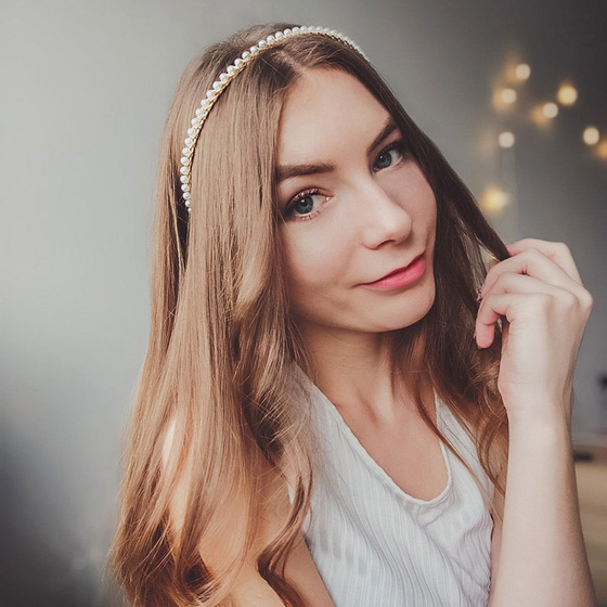OPASKA DO WŁOSÓW damska ozdoba ślubna delikatna PEREŁKI złota