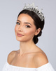 DIADEM Korona Tiara MISS GLOW ŚLUBNY srebrny cyrkonie KRYSZTAŁY