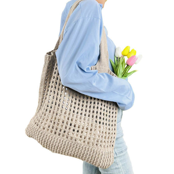 Alessio TORBA DAMSKA NA ZAKUPY na ramię torebka miejska BOHO shopperka