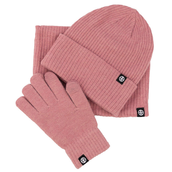 Alessio KOMPLET CZAPKA + KOMIN + RĘKAWICZKI DOTYKOWE ciepły POLAR ZIMOWY