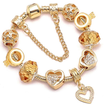 Bransoletka damska ZŁOTA charms MODUŁOWA gold