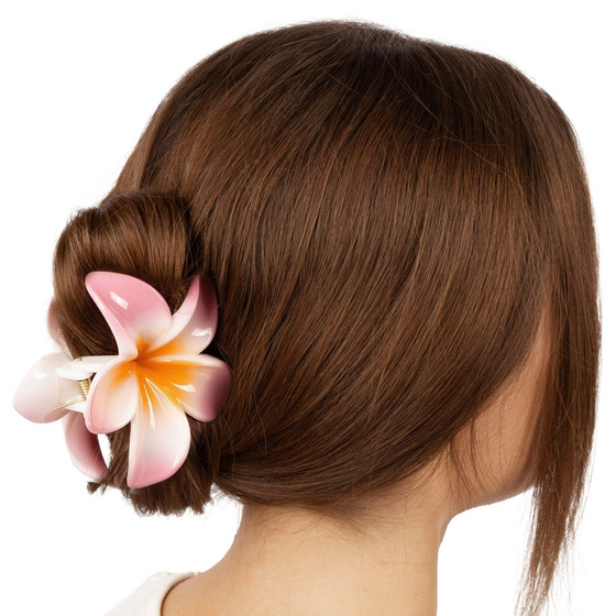 KLAMRA szczęka SPINKA do włosów KWIAT żabka HAWAJSKA KWIAT PLUMERII
