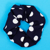 GUMKA do włosów frotka SCRUNCHIES kropki GRANATOWA