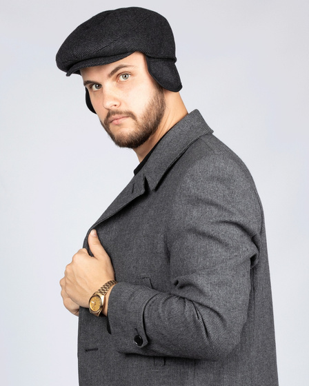 KASZKIET Męski Alessio Stylowy Elegancki FLAT CAP Jesień Zima Czapka RETRO