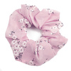 GUMKA DO WŁOSÓW frotka SCRUNCHIES różowa kwiaty