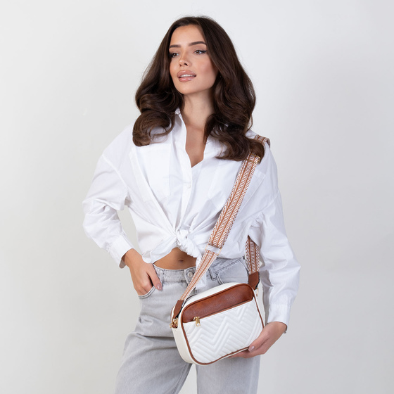 Alessio TOREBKA Damska PIKOWANA CROSSBODY na ramię PASEK QUILTED