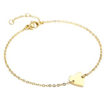 Bransoletka serce STAL SZLACHETNA POZŁACANA