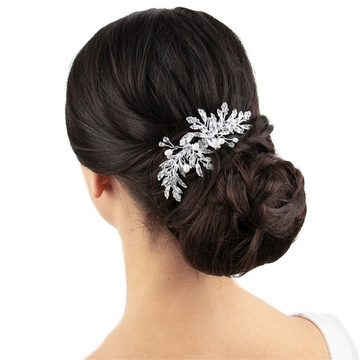 OZDOBA grzebyk do włosów ŚLUBNA cyrkonie SREBRNA