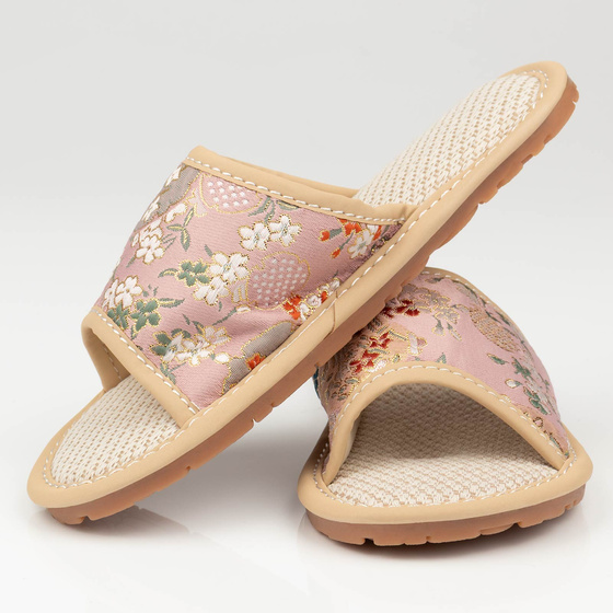 KAPCIE damskie Alessio domowe KWIATY Lekkie Miękkie FOLK r. 36-37