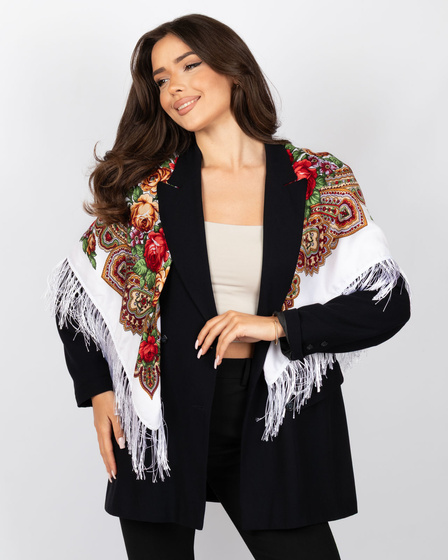 CHUSTA Ludowa Alessio GÓRALSKA Folk KWIATY DUŻA