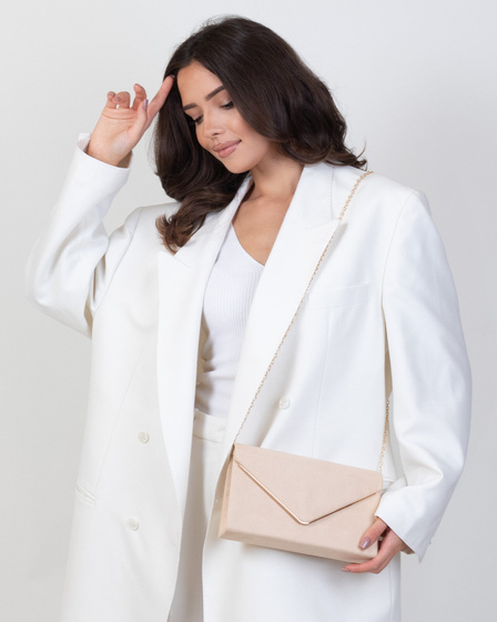 Alessio KOPERTÓWKA Zamszowa TOREBKA damska wizytowa WIECZOROWA