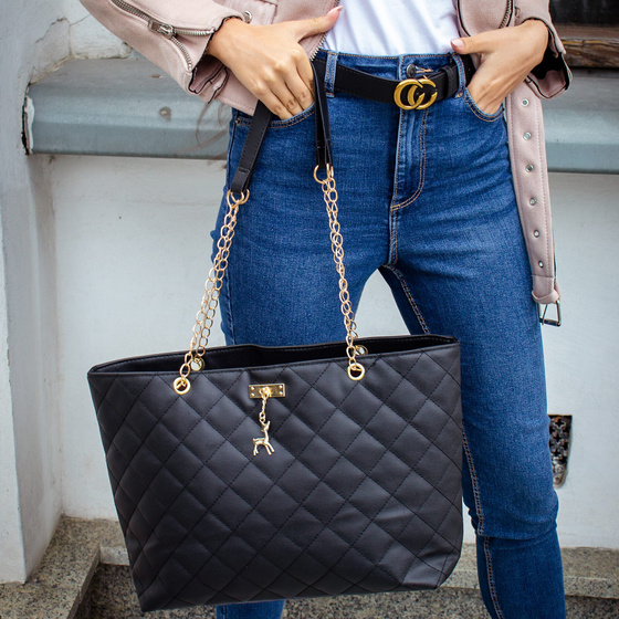 TORBA miejska torebka na ramię SHOPPER damska duża