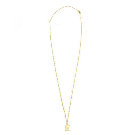 NASZYJNIK damski POZŁACANY 24k litera E mała