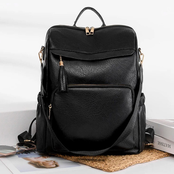 Alessio PLECAK POJEMNY ELEGANCKI szkolny MIEJSKI torba / plecak 2w1