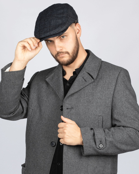 KASZKIET Męski Alessio Stylowy Elegancki FLAT CAP Jesień Zima Czapka RETRO