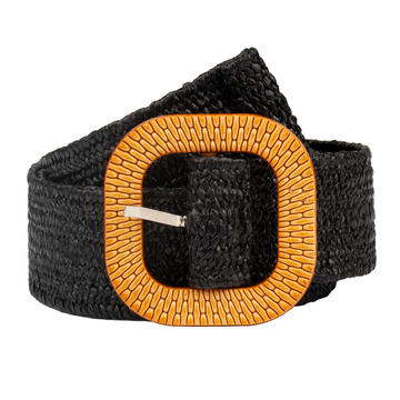 PASEK pas damski PLECIONY elastyczny rafia do sukienki SŁOMIANY PARCIANY