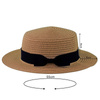 KAPELUSZ pleciony damski  KANOTIER (boater) małe rondo LATO KOKARDA