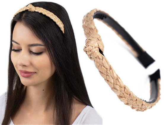 OPASKA do włosów WĘZEŁ sztywna PLECIONA wąska