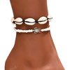 Bransoletka na nogę muszelki ZESTAW boho