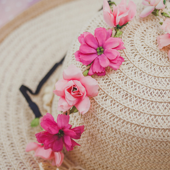 WIANEK na głowę opaska NA GUMCE panieński RÓŻOWY