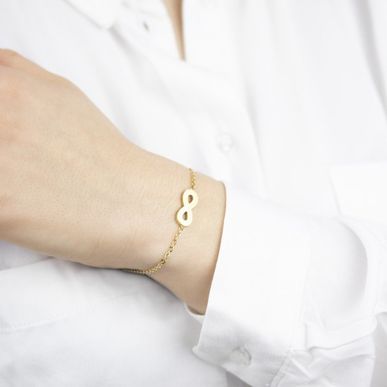 BRANSOLETKA damska STAL SZLACHETNA POZŁACANA