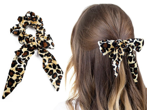 GUMKA DO WŁOSÓW frotka SCRUNCHIE panterka APASZKA