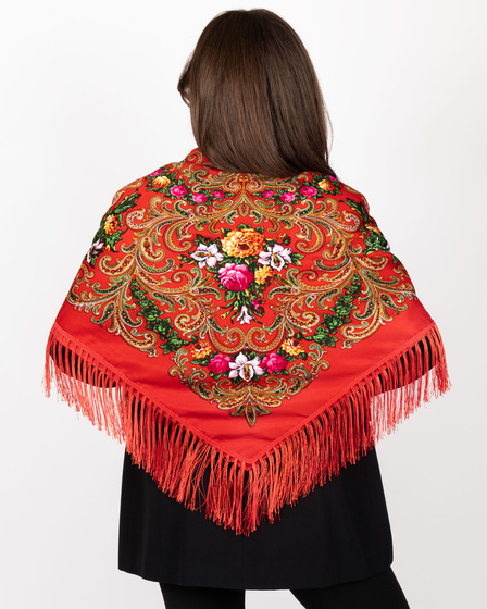 CHUSTA Ludowa Alessio GÓRALSKA Folk KWIATY DUŻA