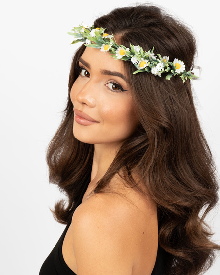 WIANEK na głowę opaska BOHO ślubny KWIATY