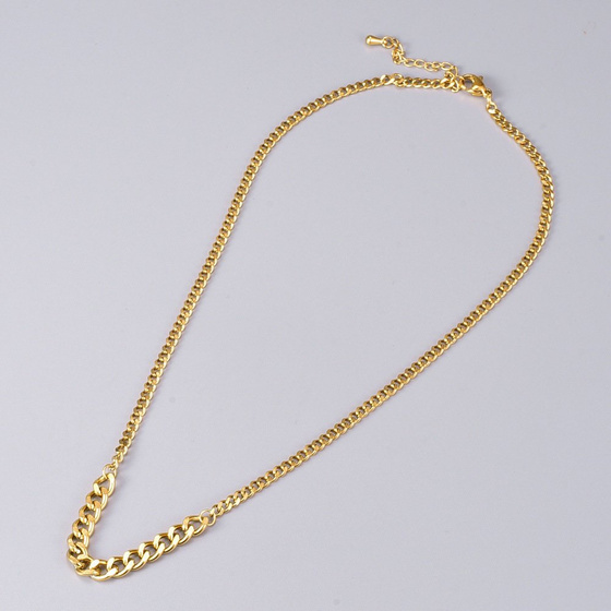 NASZYJNIK pancerka STAL SZLACHETNA POZŁACANA