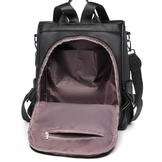 Alessio PLECAK POJEMNY ELEGANCKI MIEJSKI torba / plecak 2w1 ANTYKRADZIEŻOWY