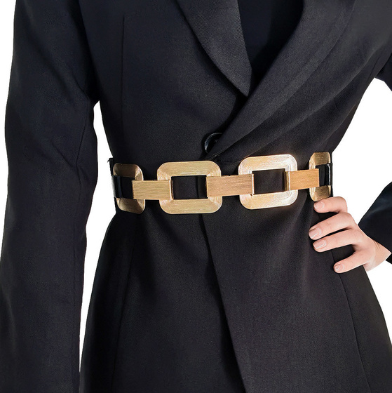 PASEK damski szeroki ELASTYCZNY PAS gumowy