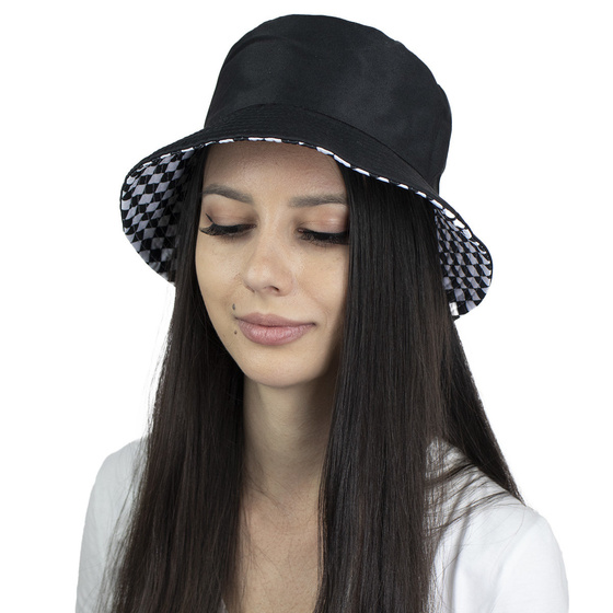 BUCKET HAT czapka dwustronna KAPELUSZ kratka