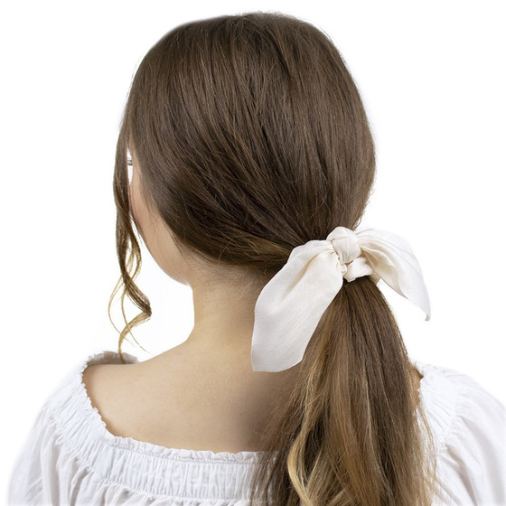 GUMKA DO WŁOSÓW ecru APASZKA scrunchies FROTKA