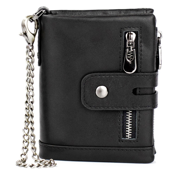 Alessio PORTFEL MĘSKI SKÓRA NATURALNA Block Kart RFID Pudełko PREZENTOWE