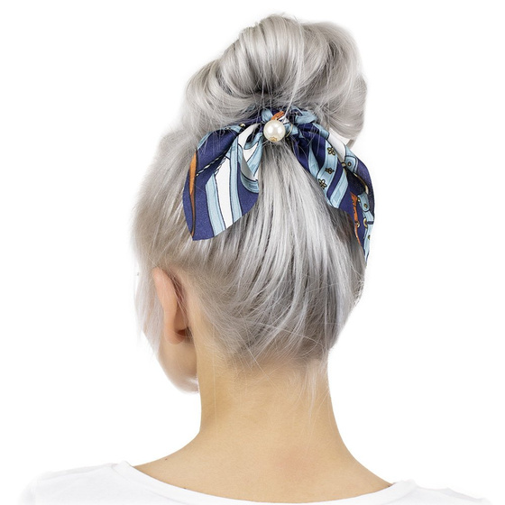 GUMKA DO WŁOSÓW apaszka SCRUNCHIE perła FROTKA