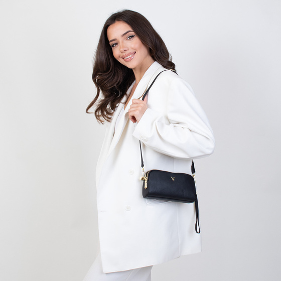 Alessio TOREBKA Damska na ramię CROSSBODY mała SKÓRA NATURALNA