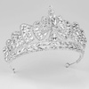 DIADEM Korona Tiara MISS GLOW ŚLUBNY srebrny cyrkonie KRYSZTAŁY