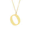 NASZYJNIK damski POZŁACANY 24k litera O duża