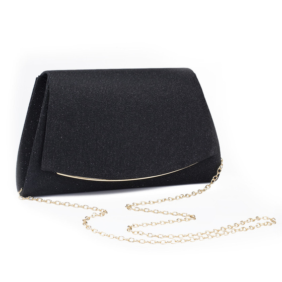 Torebka WIZYTOWA mała KOPERTÓWKA WIECZOROWA ŁAŃCUSZEK błyszcząca elegancka