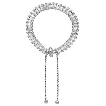 Bransoletka STAL SZLACHETNA POSREBRZANA cyrkonie