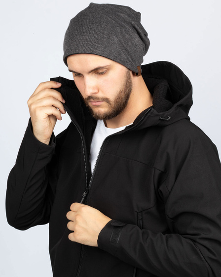 Czapka BEANIE smerfetka oversize MŁODZIEŻOWA ZIMOWA POLAR