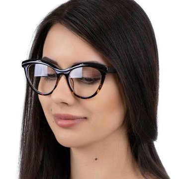 OKULARY damskie KUJONKI ZERÓWKI panterkowe KOCIE