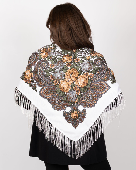 CHUSTA Ludowa Alessio GÓRALSKA Folk KWIATY DUŻA