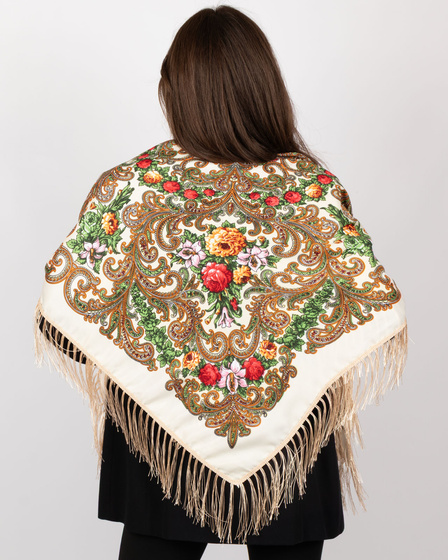 CHUSTA Ludowa Alessio GÓRALSKA Folk KWIATY DUŻA