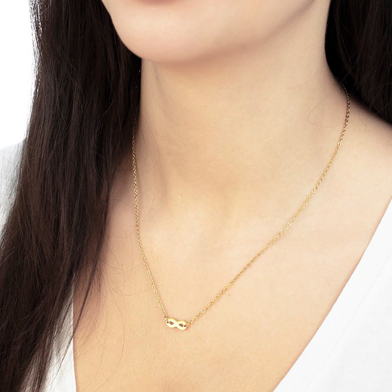 Komplet nieskończoność STAL SZLACHETNA POZŁACANA