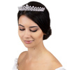 OZDOBA ŚLUBNA do włosów KORONA diadem CYRKONIE